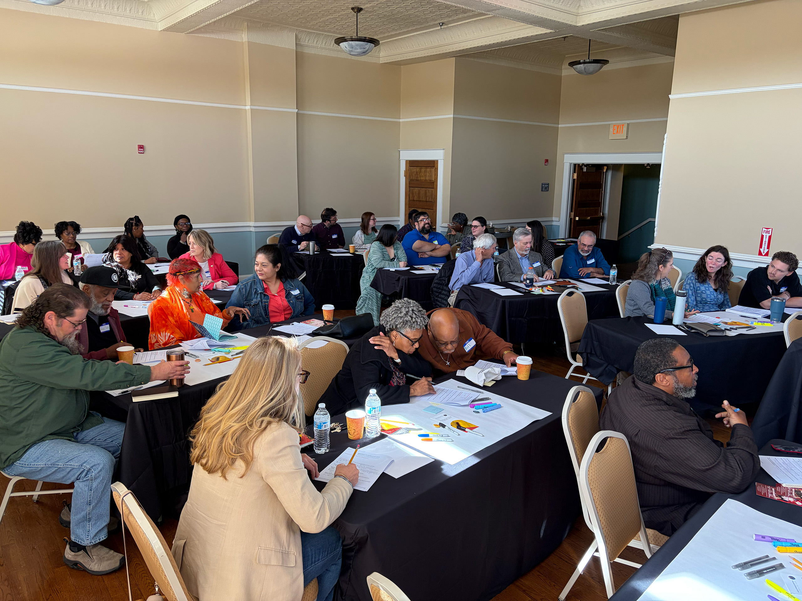 Department of Public Transformation’s Engage Rural team is collaborating with Virginia Commission for the Arts, Randolph College, and Small Town Big Arts to launch the Virginia Small Town and Rural Arts (SARA) network. Pictured here is the first SARA workshop in South Hill, Virginia. Photos by Geoffrey Kershner.