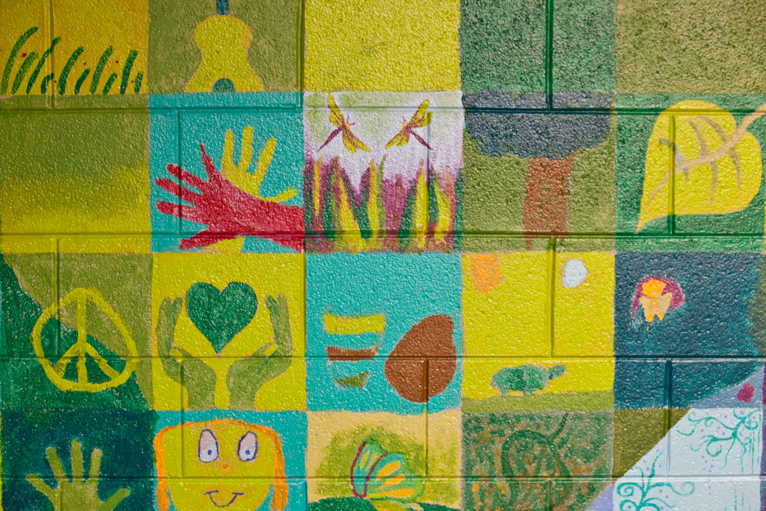 Wall mural at Deer River school