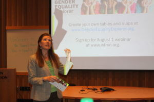 Kim Borton presenting