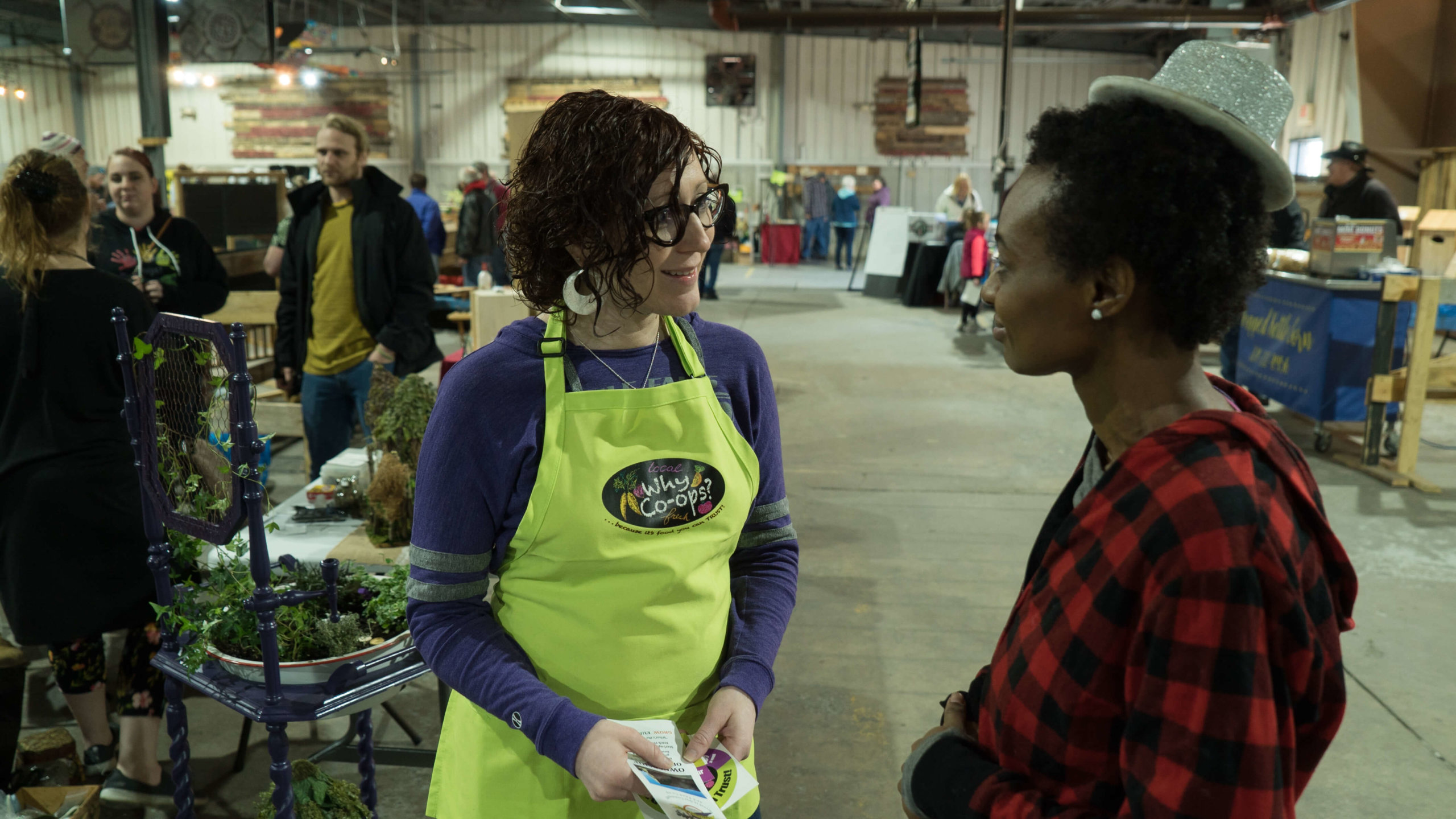 Market women talking