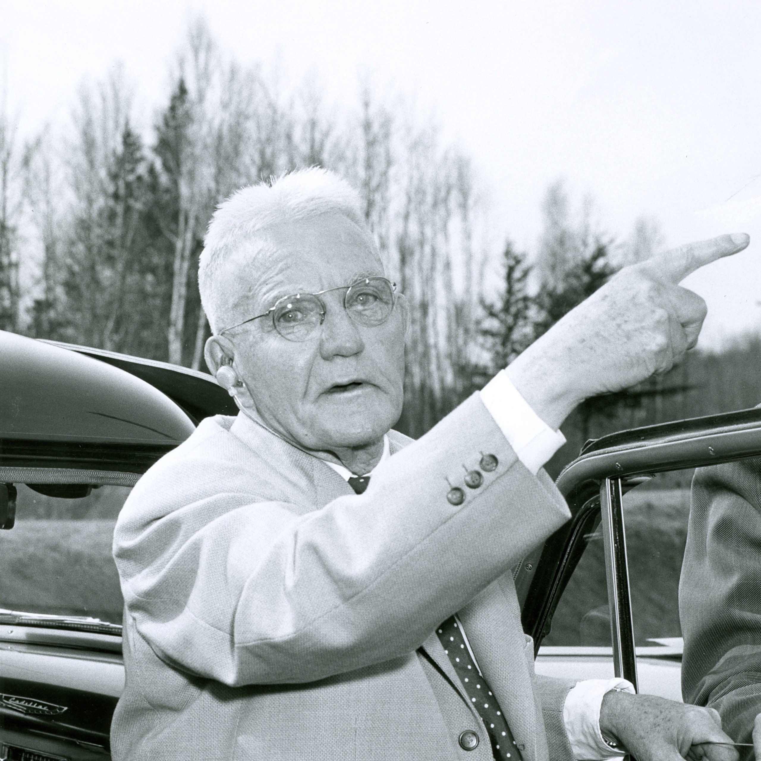 Mr. Blandin pointing 1950 square